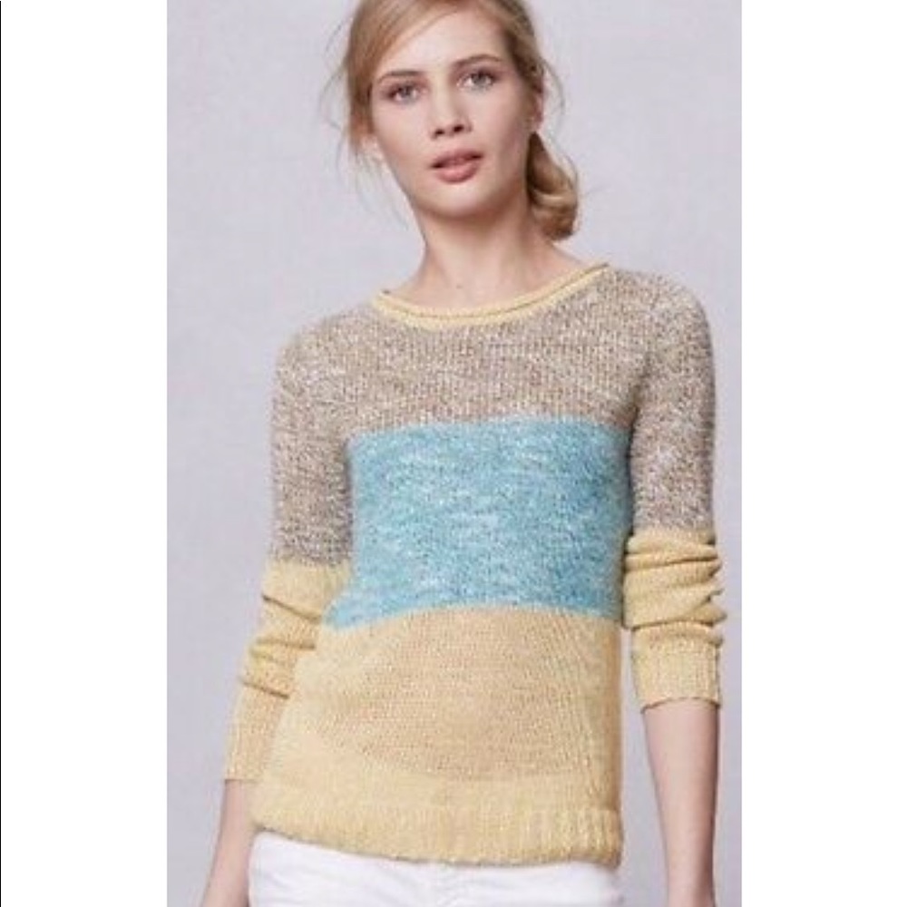 Guiliana Leila Anthro Sunk Daffodil Sweater Size S